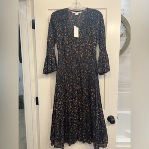 Veronica Beard Shireen Floral Midi Dress size 6, NWT